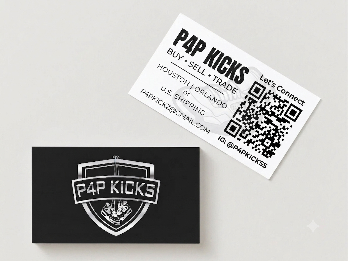 P4P Kicks business card design