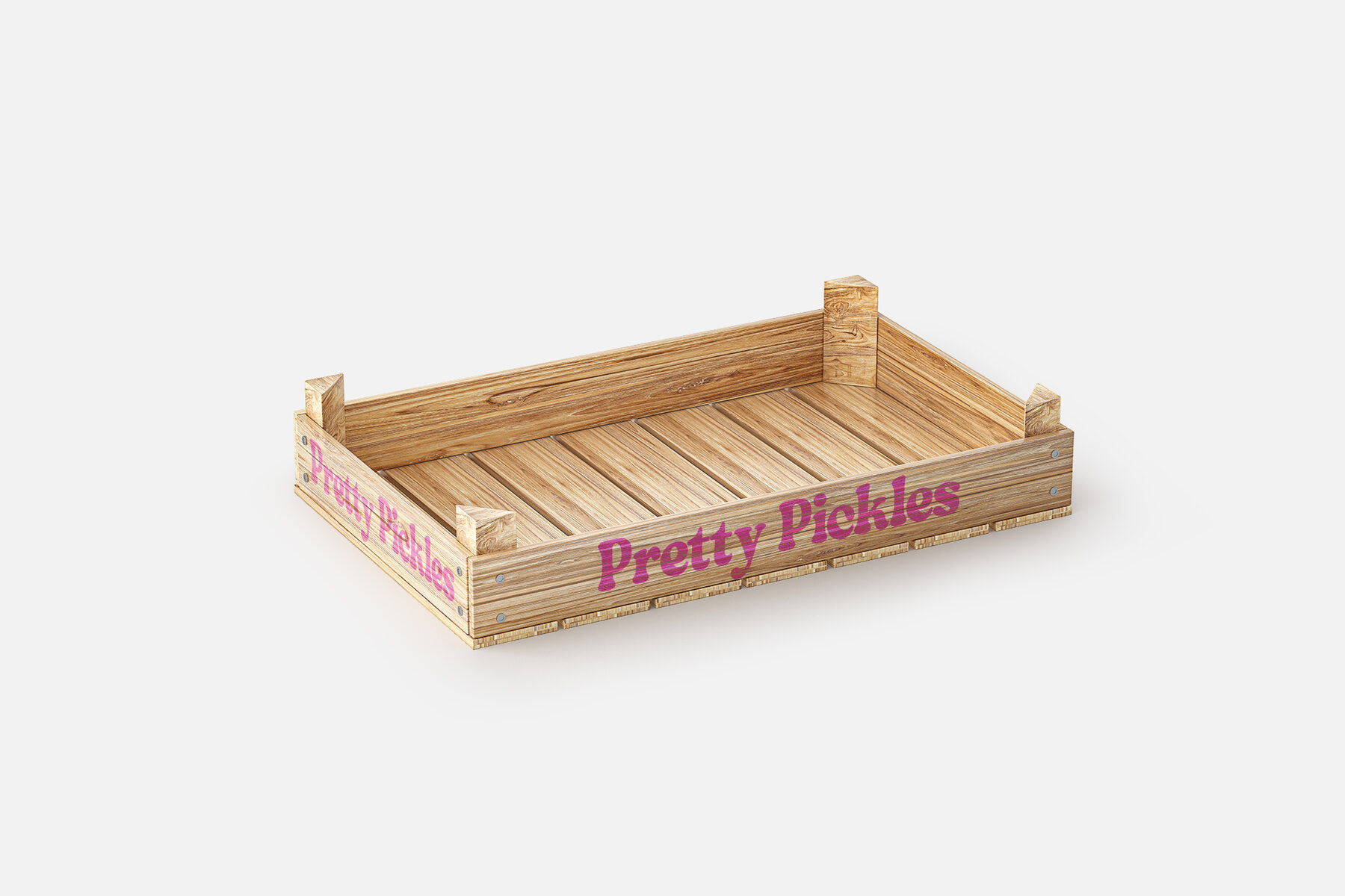 Pretty Pickles crate mockup